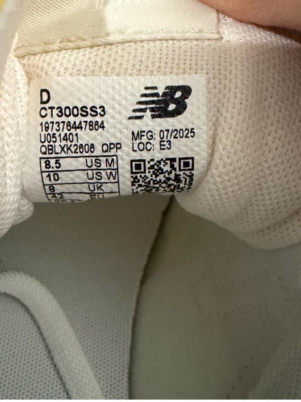 New Balance Low-Top Sneaker in Cream and White - Picture 3 of 3